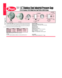 Thumbnail of document Brochure - SG3 1.5 in Industrial Pressure Gage